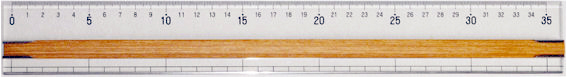 ユニバーサル定規３５ｃｍ（Tapiro 2 Wood）アンティークホワイト・表面,ずれないカッティング定規,滑らないカッティング定規・Non-slip cutting ruler